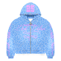 C Blue Thermal Zip-Up Jacket With Rhinestones